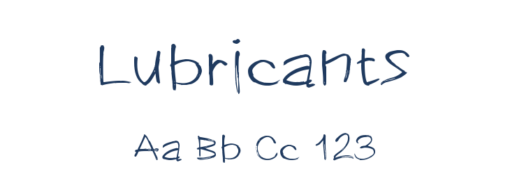 Lubricants Font Preview