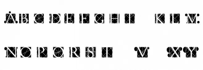 LucaPacioliCaps Schriftart Groß