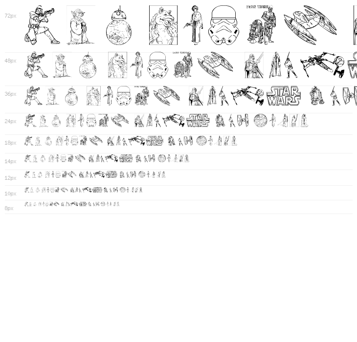 Lucas characters Waterfall