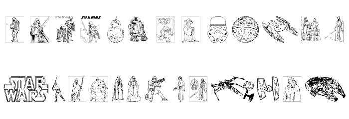 Lucas characters Font LOWERCASE