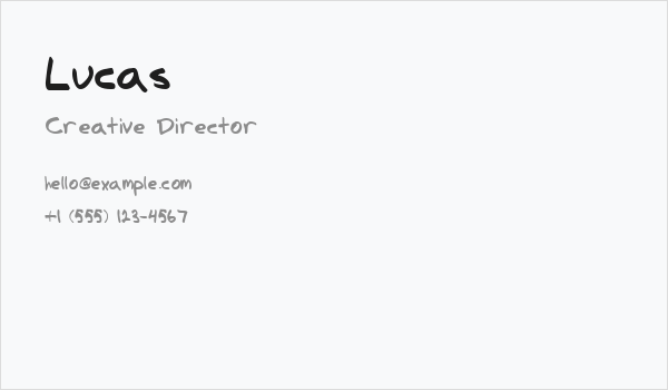 Lucas Business Card