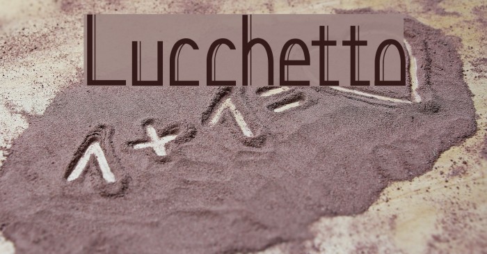 Lucchetto Font examples