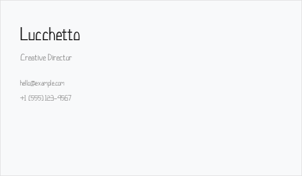 Lucchetto Business Card