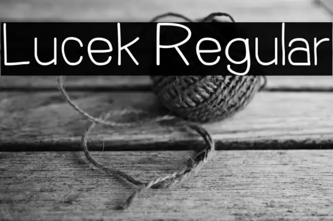 Lucek Regular Fonte examples