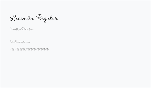 Lucemita-Regular Business Card
