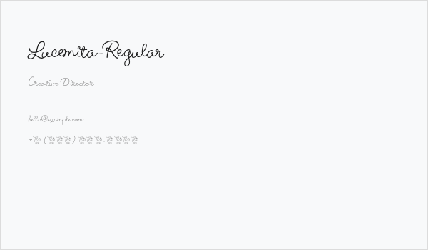 Lucemita-Regular Business Card