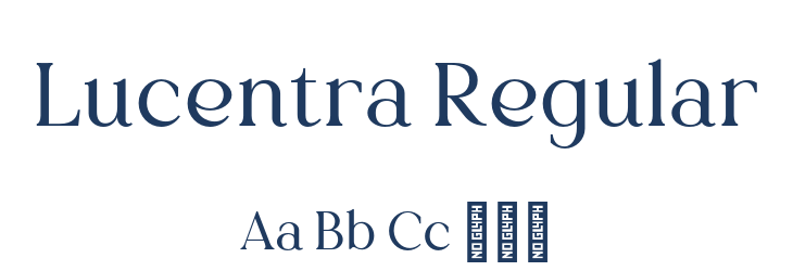 Lucentra Regular Font Preview