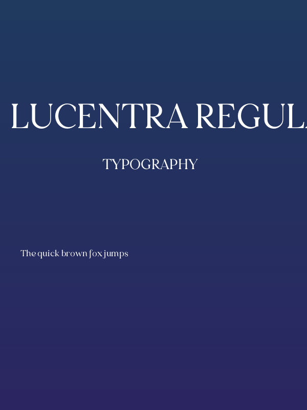 Lucentra Regular Poster