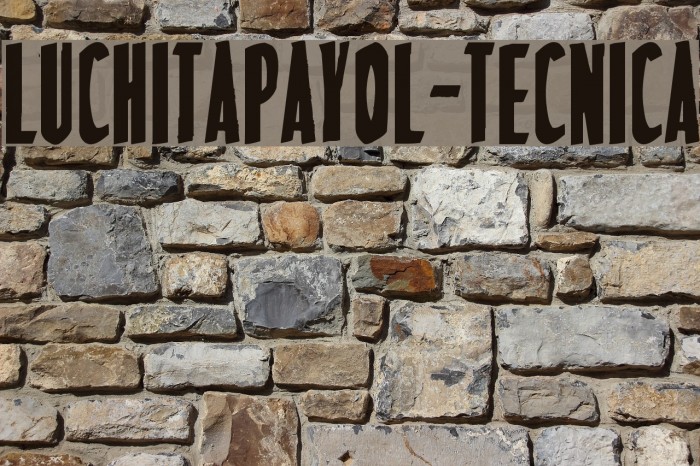LuchitaPayol-Tecnica Font examples