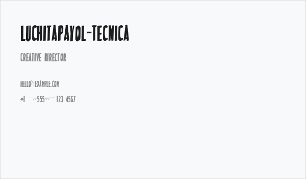 LuchitaPayol-Tecnica Business Card
