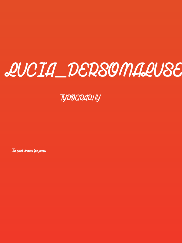 Lucia_PersonalUseOnly Poster