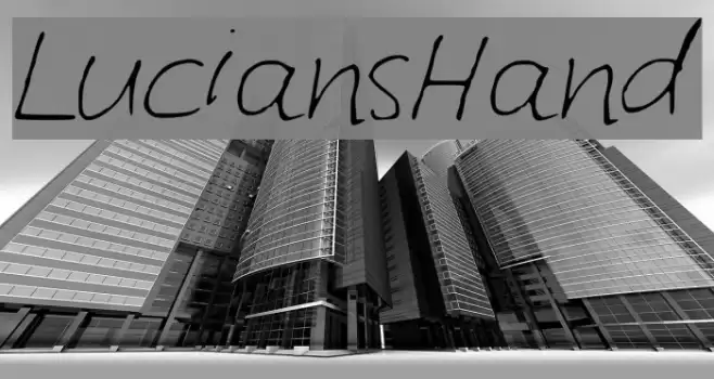 LuciansHand Font examples