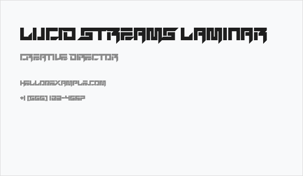 Lucid Streams Laminar Business Card
