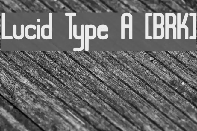 Lucid Type A [BRK] Font examples