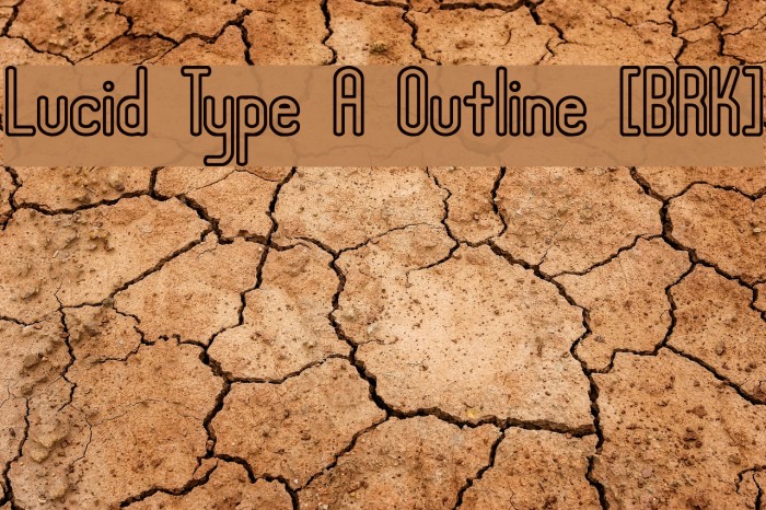 Lucid Type A Outline [BRK] Шрифта examples