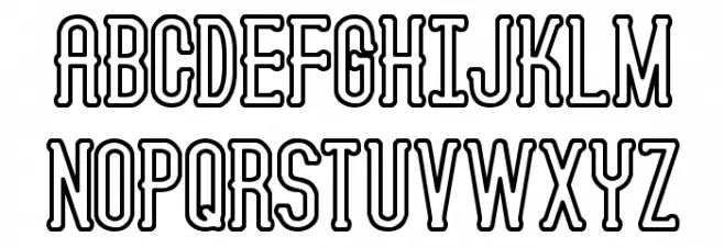 Lucid Type B Outline BRK フォント 大文字