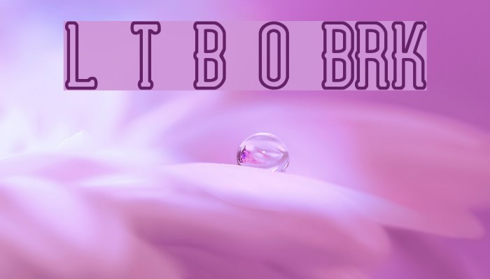 Lucid Type B Outline BRK Font examples
