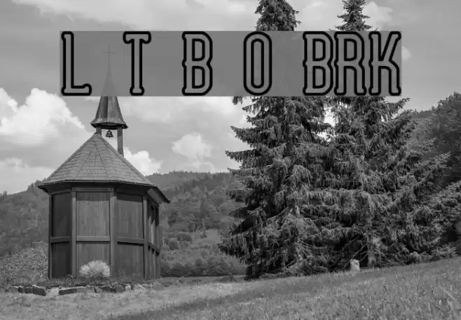 Lucid Type B Outline BRK Font examples