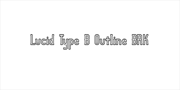 Lucid Type B Outline BRK Logo