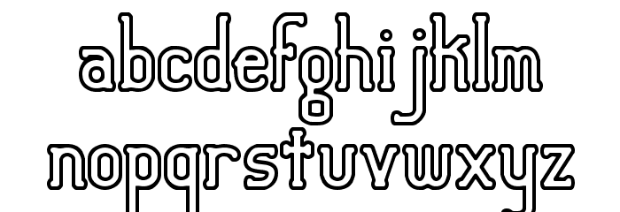 Lucid Type B Outline BRK Font LOWERCASE