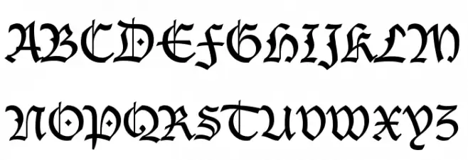 Lucida Blackletter Schriftart Groß