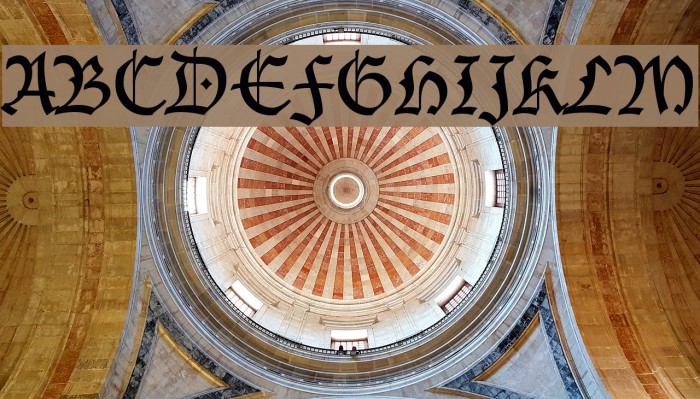 Lucida Blackletter Font examples