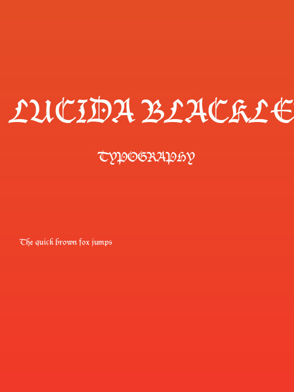 Lucida Blackletter Poster