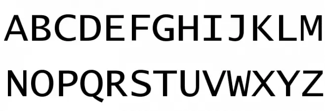 Lucida Console Schriftart Groß