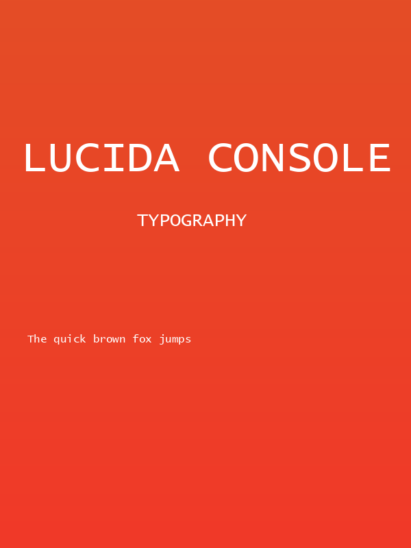 Lucida Console Poster