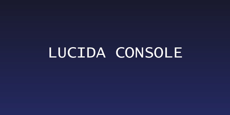 Lucida Console Social Header