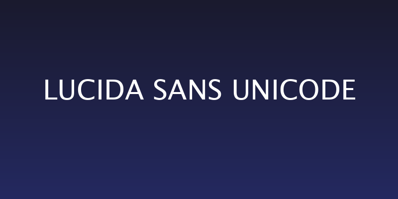 Lucida Sans Unicode Social Header