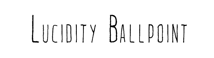 Lucidity Ballpoint Font