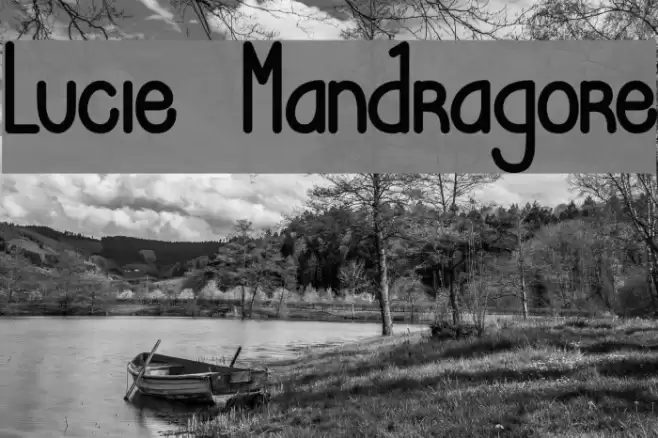 Lucie Mandragore Font examples