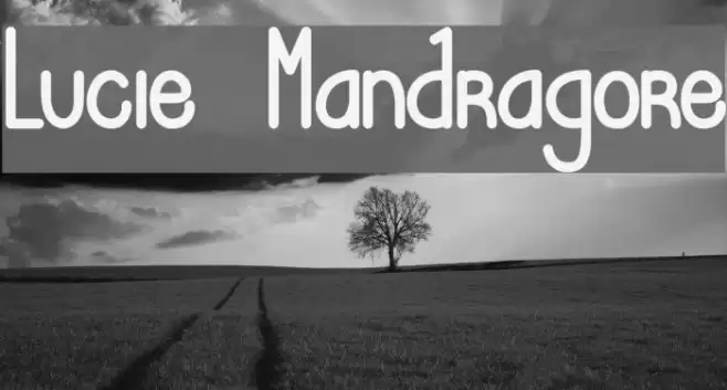Lucie Mandragore Font examples