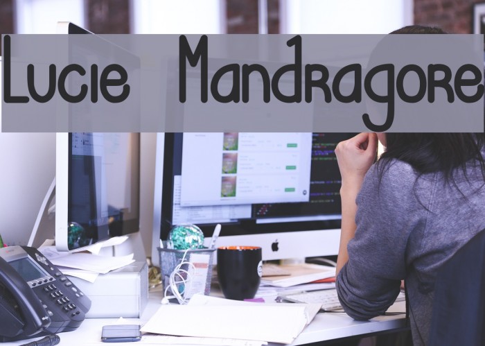 Lucie Mandragore Font examples