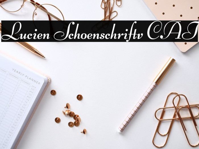 Lucien Schoenschriftv CAT Font examples