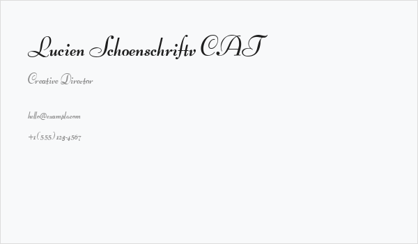 Lucien Schoenschriftv CAT Business Card