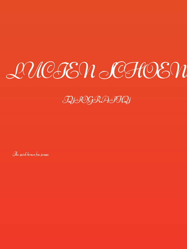 Lucien Schoenschriftv CAT Poster