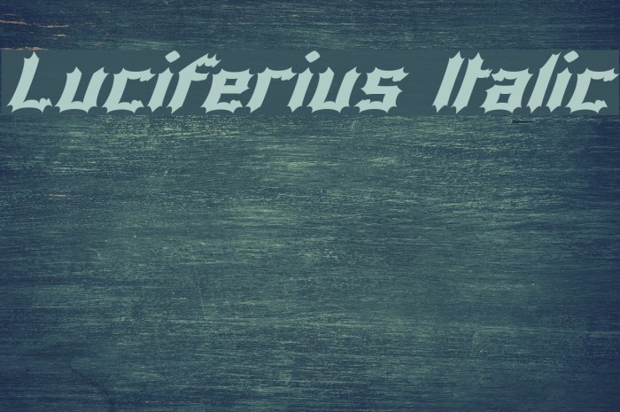 Luciferius Italic Font examples