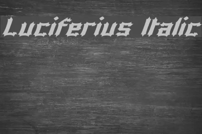 Luciferius Italic خط examples