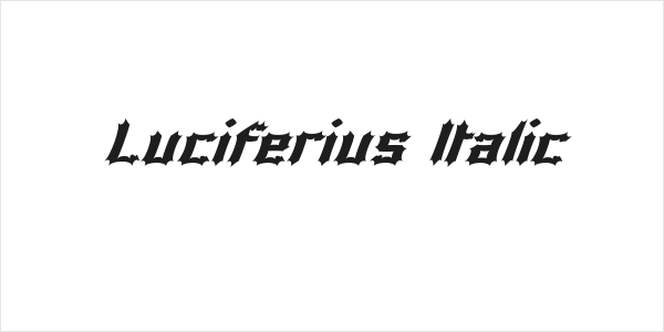 Luciferius Italic Logo