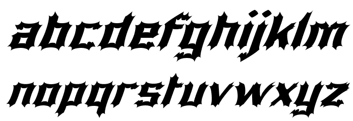 Luciferius Italic Font LOWERCASE