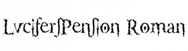 LucifersPension Roman  font caratteri gratis