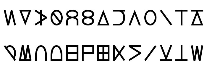 Lucius Cipher Font LOWERCASE