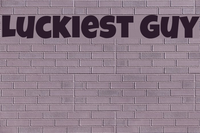 Luckiest Guy Font examples