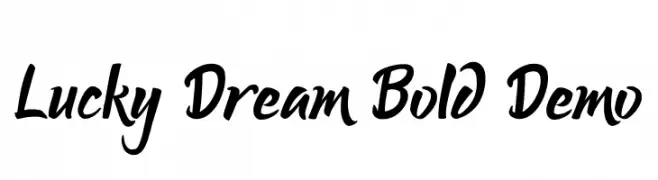 Lucky Dream Bold Demo  Fuentes Gratis Descargar