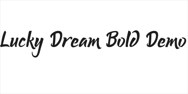 Lucky Dream Bold Demo Logo