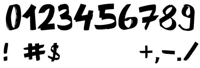 Lucky First Font OTHER CHARS