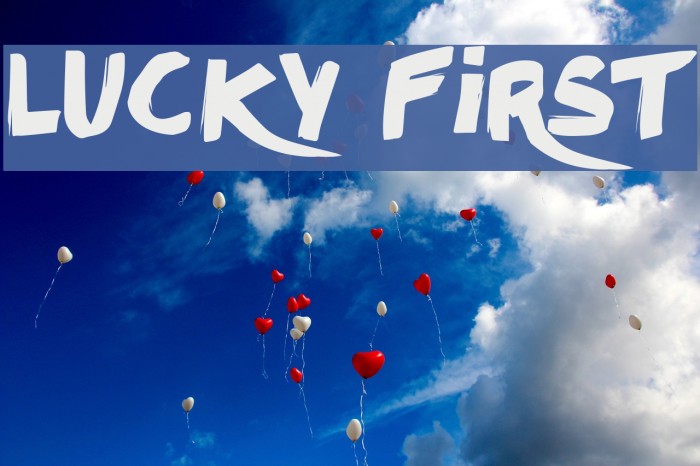 Lucky First Font examples