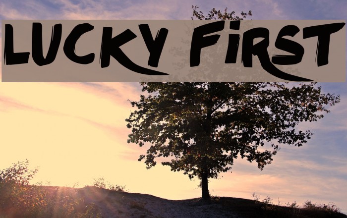 Lucky First Font examples